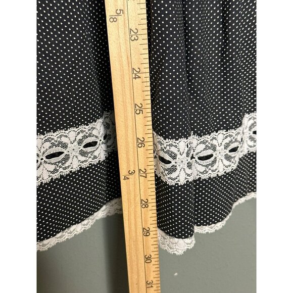 VTG 1980s Tween Time Tulsa Oklahoma Prairie Cottagecore Lace Trim Dress - Picture 5 of 9